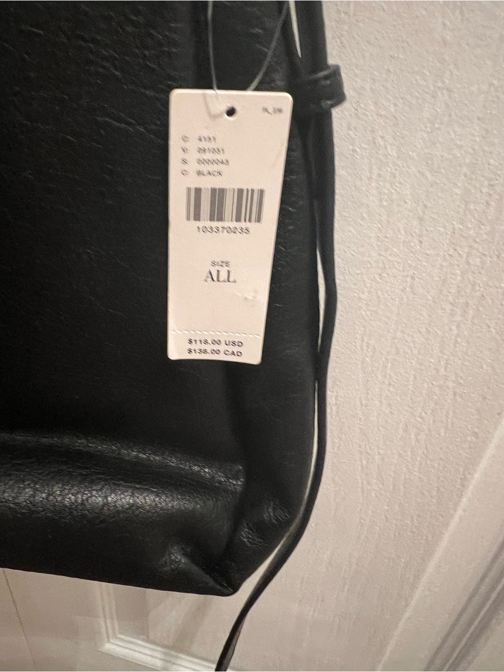 Anthropologie Black Shoulder Bag with Gold Accent - Picture 2 of 3